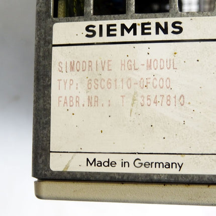 Siemens Simodrive HGL-Modul 6SC6110-0FC00 DEFEKT - Maranos.de