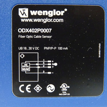Wenglor ODX402P0007 Glasfaserkabel Sensor neu-OVP