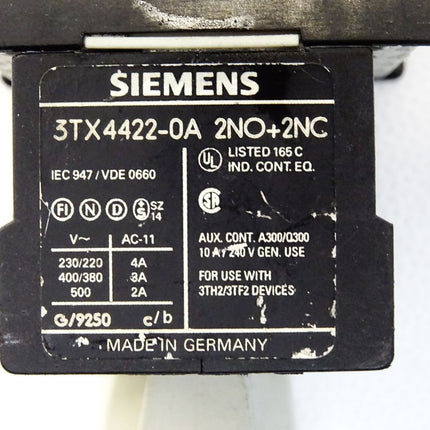 Siemens 3TH2022-0BB4 + 3TX4422-0A
