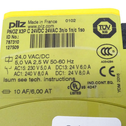 Pilz PNOZ X3P C 24VDC 24VAC / 787310 / Sicheheitsrelais