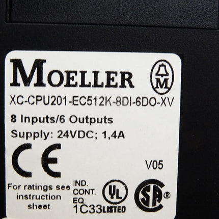 Moeller XC-CPU201-EC512K-8DI-6DO-XV Modular PLC mit Stecker - Maranos.de