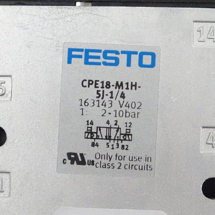 Festo CPE18-M1H-5J-1/4 Magnetventil + MSEB-3-24VDC