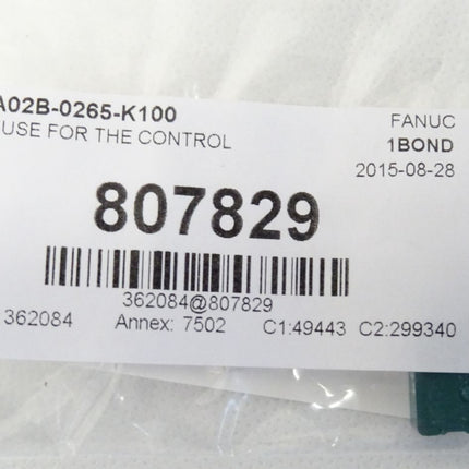FANUC Fuse A02B-0265-K100 / A60L-001-0046 Sicherung