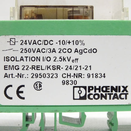 Phoenix Contact 2950323 EMG 22-REL / KSR-24/21-21 Isolation I/O 2.5kV
