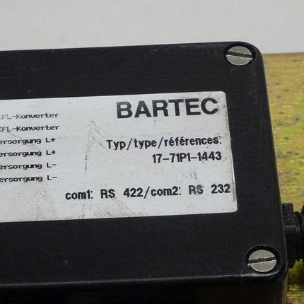 Bartec BAT 2 / 17-71P1-1443 / com1: RS 422 /com2: RS232