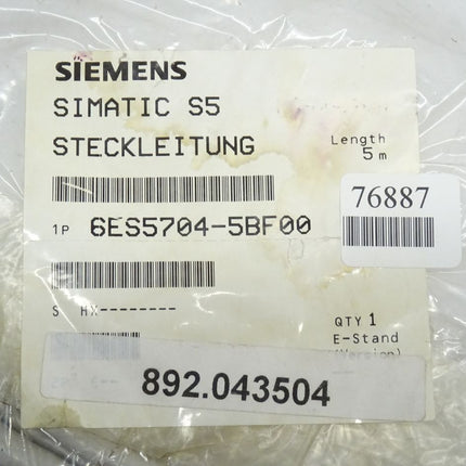 Siemens SIMATIC S5 6ES5704-5BF00 Steckleitung (5 Meter) 6ES5 704-5BF00 - NEU