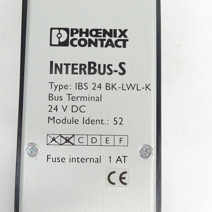 Phoenix Contact IBS 24 BK-LWL-K-E Bus Terminal 24VDC 2840048 neu-OVP