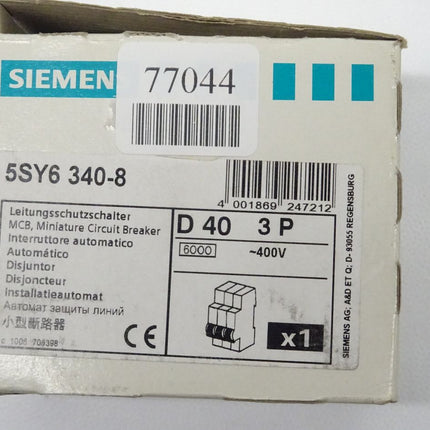 Siemens 5SY6340-8 Leistungsschutzschalter 5SY6 340-8 - NEU-OVP