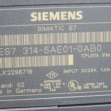 Siemens 6ES7314-5AE01-0AB0 6ES7 314-5AE01-0AB0 - Maranos.de