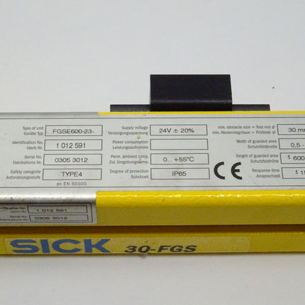 Sick FGSE600-23 elektronische Lichtschranke EMPFÄNGER 1 012 591 / 24V / 30-FGS