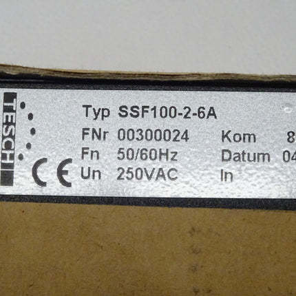 Tesch SSF100-2-6A Funkenstörfilter NEU/OVP / SSF100