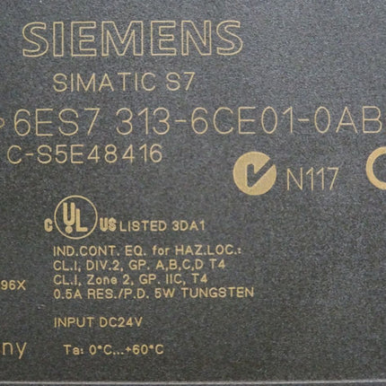 Siemens S7-300 CPU313C-2 DP 6ES7313-6CE01-0AB0 6ES7 313-6CE01-0AB0 - Maranos.de