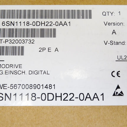Siemens 6SN1118-0DH22-0AA1 Simodrive Regeleinschub Neu OVP versiegelt