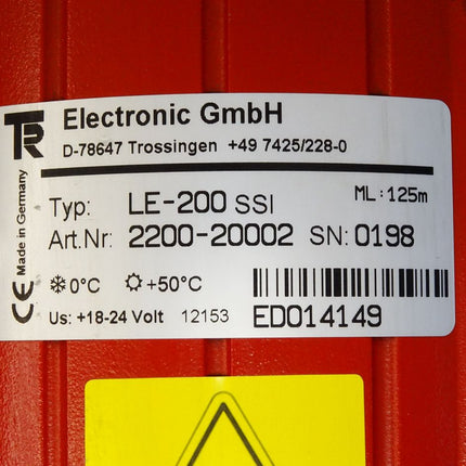 TR Electronic LE-200 SSI / 2200-20002 / Laser-Entfernungsmessgerät 125m