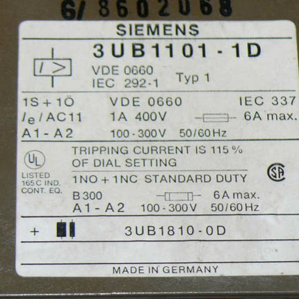 Siemens 3UB1101-1D  / 3UB1810-0D