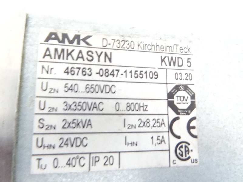 AMK AMKASYN KWD5 / 46763-0847-1155109 / v03.20 / Servomodul