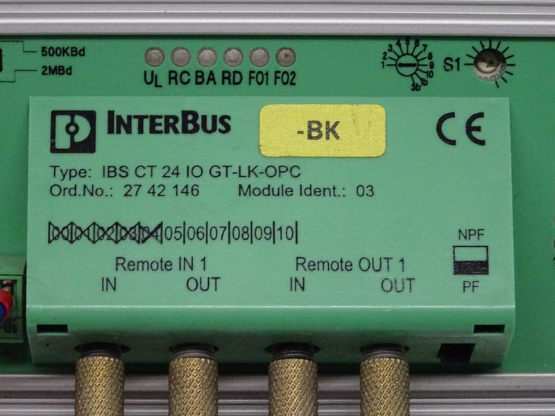 Phoenix Contact 2742146 InterBus IBS CT 24 IO GT-LK-OPC / 27 42 146