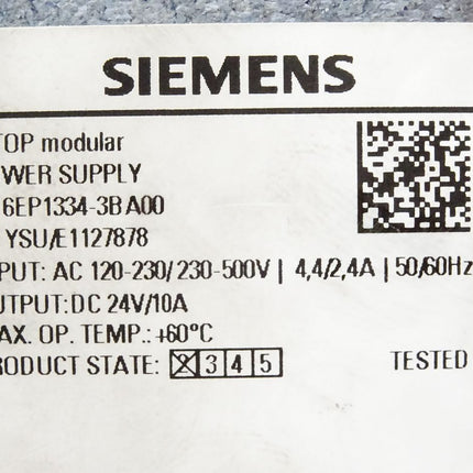 Siemens Sitop modular 6EP1334-3BA00 6EP1 334-3BA00 Stromversorgung - Maranos.de