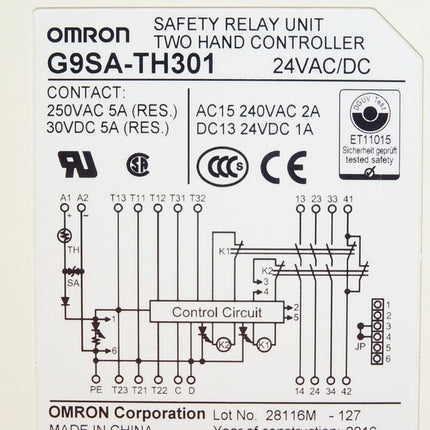 Omron Saftey Relay G9SA-TH301 / Neu OVP - Maranos.de
