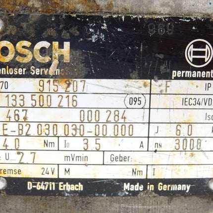 Bosch Bürstenloser Servomotor 0133500216 SE-B2.030.030-00.000 3000min-1
