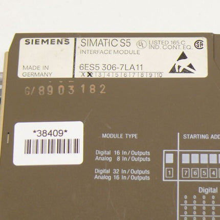 Siemens 6ES5306-7LA11 Interfacemodul 6ES5 306-7LA11 E:02