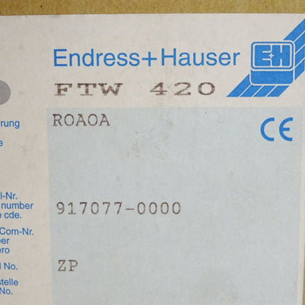 Endress+Hauser Nivotester FTW420 FTW 420 ROAOA 917077-0000 / Neu OVP - Maranos.de