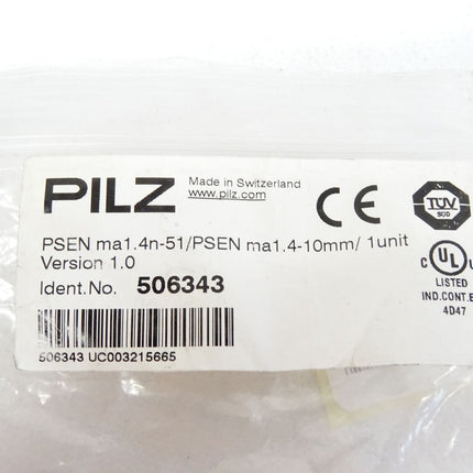 Pilz 506343 / switch 506313 PSEN ma1.4n-51 / 506301 actuator PSEn ma1.4-10mm / Neu OVP