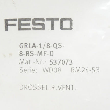 Festo GRLA-1/8-QS-8-MF-D / 537073 / Neu OVP
