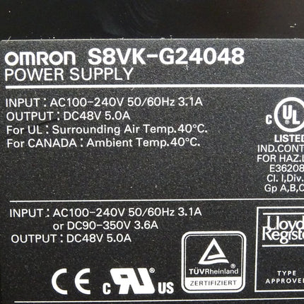 Omron Power Supply S8VK-G24048  DC48V 5.0A