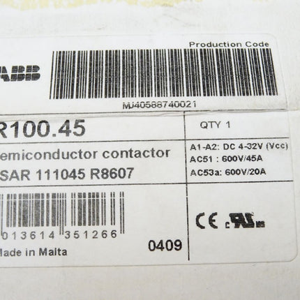 ABB R100.45 1SAR111045R8607 Semiconductor Contactor / Neu OVP - Maranos.de