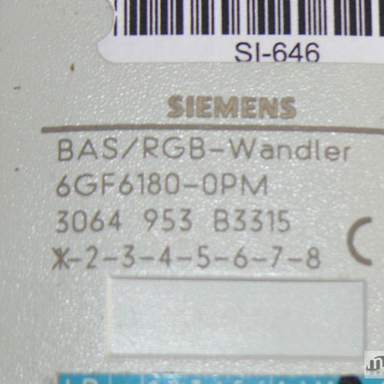 Siemens 6GF6180-0PM BAS/RGB-Wandler 6GF6 180-0PM E:06