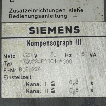 Siemens Kompensograph 3 / M73922-E1161-A000 /220V 50HZ 50VA