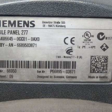 Siemens Mobile Panel 277 6AV6645-0CC01-0AX0 6AV6 645-0CC01-0AX0 - Maranos.de