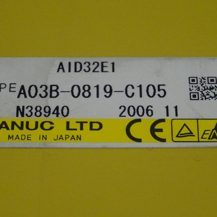 FANUC LTD AID32E1 Type A03B-0819-C105 / N38940 2006 11