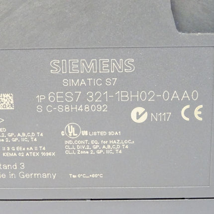 Siemens S7-300 SM321 6ES7321-1BH02-0AA0 / 6ES7 321-1BH02-0AA0 (ohne Klappe und ohne Stecker)