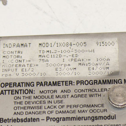Indramat MOD1/1X084-005 Programmier Modul für TDM 1.2-100-300-W1