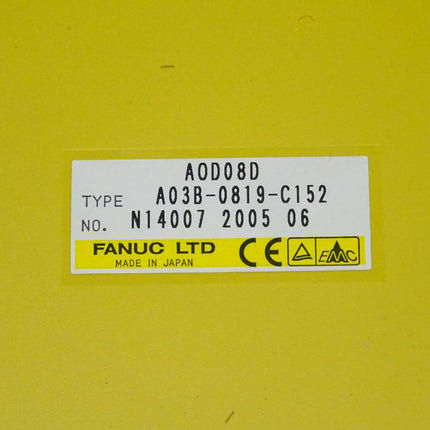 Fanuc A0D08D digitale Ausgabeeinheit A03B-0819-C152 // N14007 2005 06 NEU