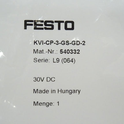 Festo 540332 Verbindungsleitung KVI-CP-3-GS-GD-2 / 30VDC / NEU-Versiegelt