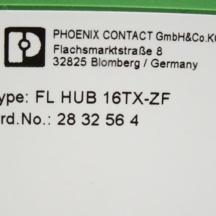 Phoenix Contact 2832564 FL HUB 16TX-ZF Ethernet-Hub / Unbenutzt - Maranos.de