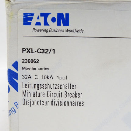 Eaton PXL-C32/1 236062 32A C 10kA 1pol Leitungsschutzschalter / Inhalt:1 Schutz / Neu - Maranos.de