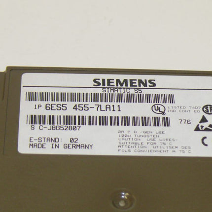 Siemens Simatic S5 6ES5455-7LA11 / 6ES5 455-7LA11 E:02 Klappe fehlt