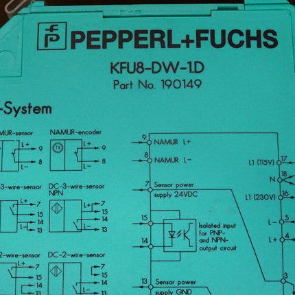 Pepperl+Fuchs K-System Drehzahlwächter KFU8-DW-1.D 190149 / Neu OVP - Maranos.de