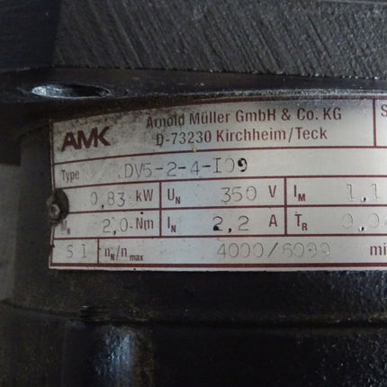 AMK DV5-2-4-I00 / Servomotor / 0,83KW / 350V / 4000/6000 min-1