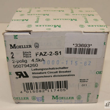 NEU 2 Stück Moeller FAZ-2-S1 Leitstungsschutzschalter 950794260 | Maranos GmbH