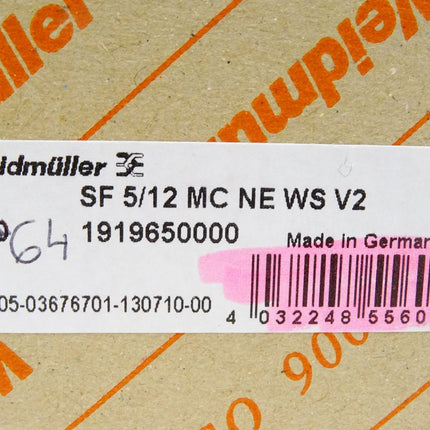 Weidmüller 1919650000 SF 5/12 MC NE WS V2 / Inhalt : 64 Stück / Neu OVP - Maranos.de