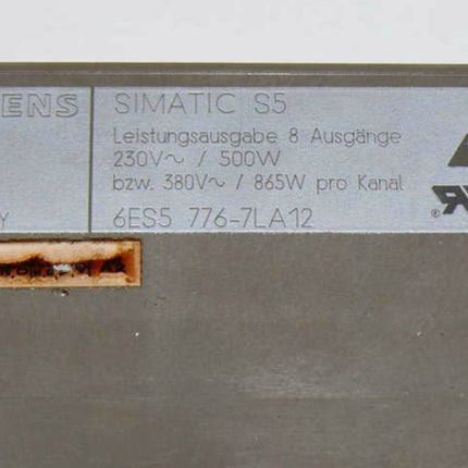 Siemens Simatic S5 - 6ES5776-7LA12  // 6ES5 776-7LA12