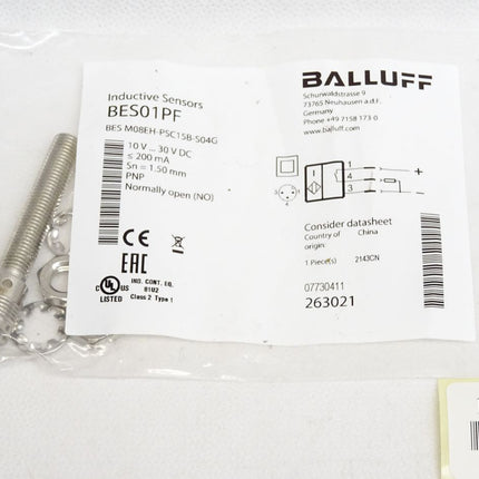 Balluff BES01PF BES M08EH-PSC15B-S04G Induktiver Standardsensor / Neu OVP - Maranos.de