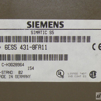 Siemens Simatic  S5 Safety 6ES5 431-8FA11 / 6ES5431-8FA11