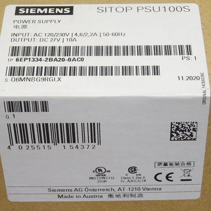Siemens SITOP PSU100S 6EP1334-2BA20-0AC0 Neu OVP versiegelt - Maranos.de