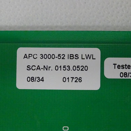 APC 3000-52 IBS LWL SCA 0153.0520 Lichtwellenleiter Steuer Platine